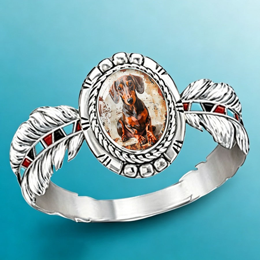 Dachshund Feather Ring