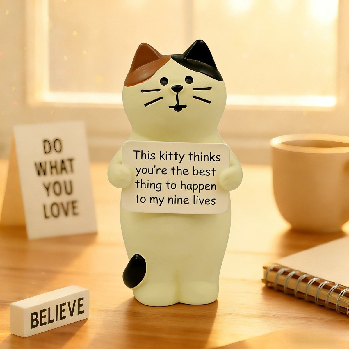 Calico Cat Figurine