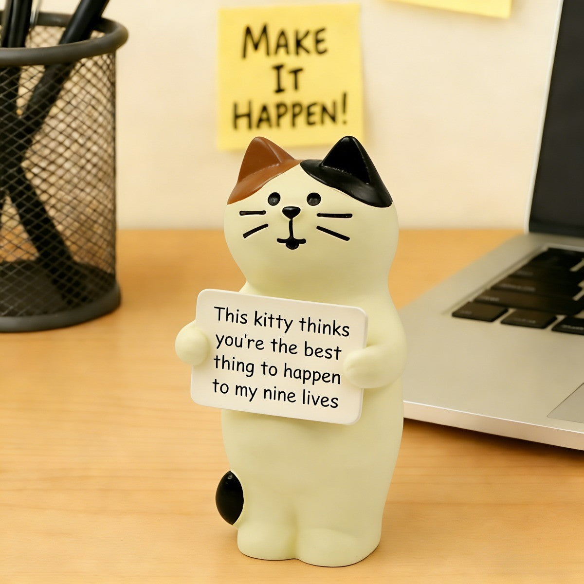 Calico Cat Figurine