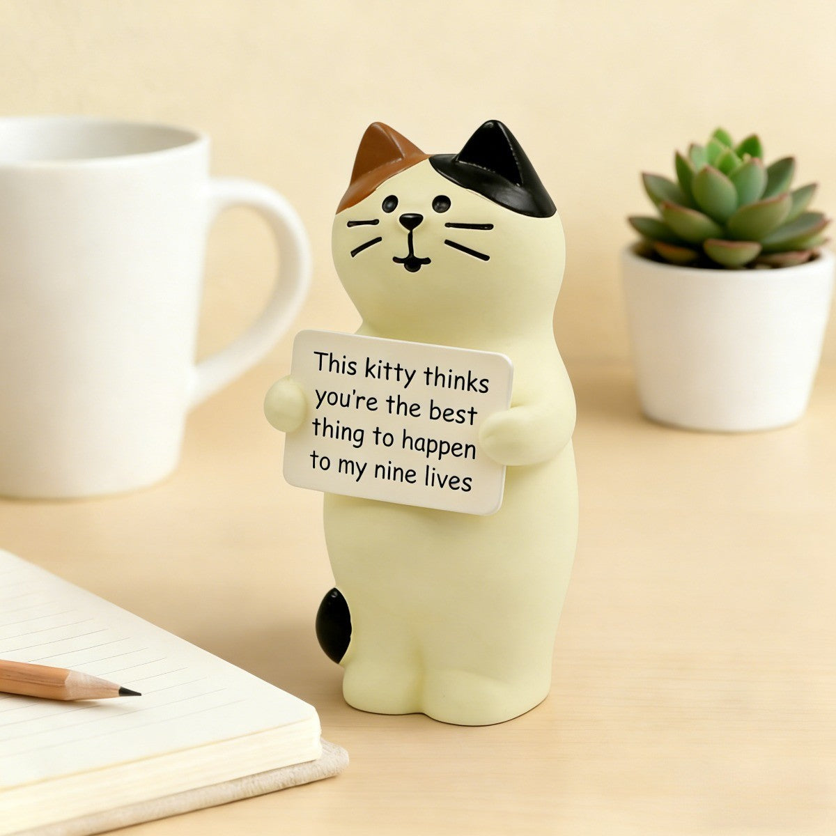 Calico Cat Figurine