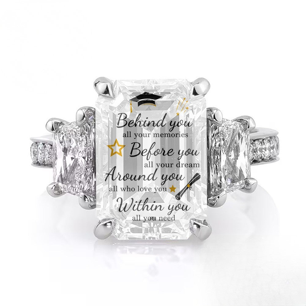 Graduation Blessing Square Ring