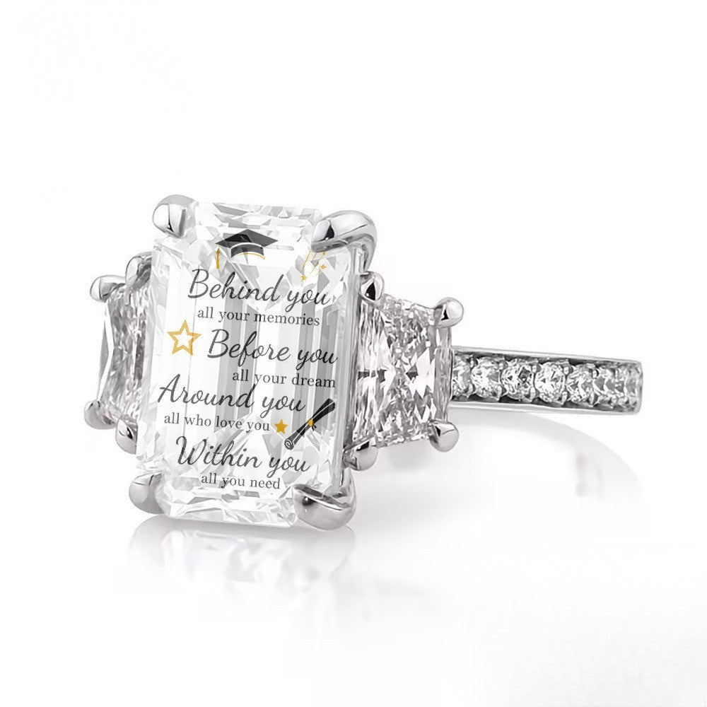 Graduation Blessing Square Ring
