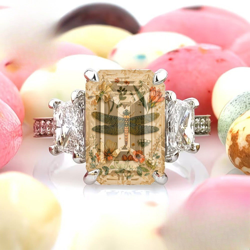 Dragonfly Botanical Ring