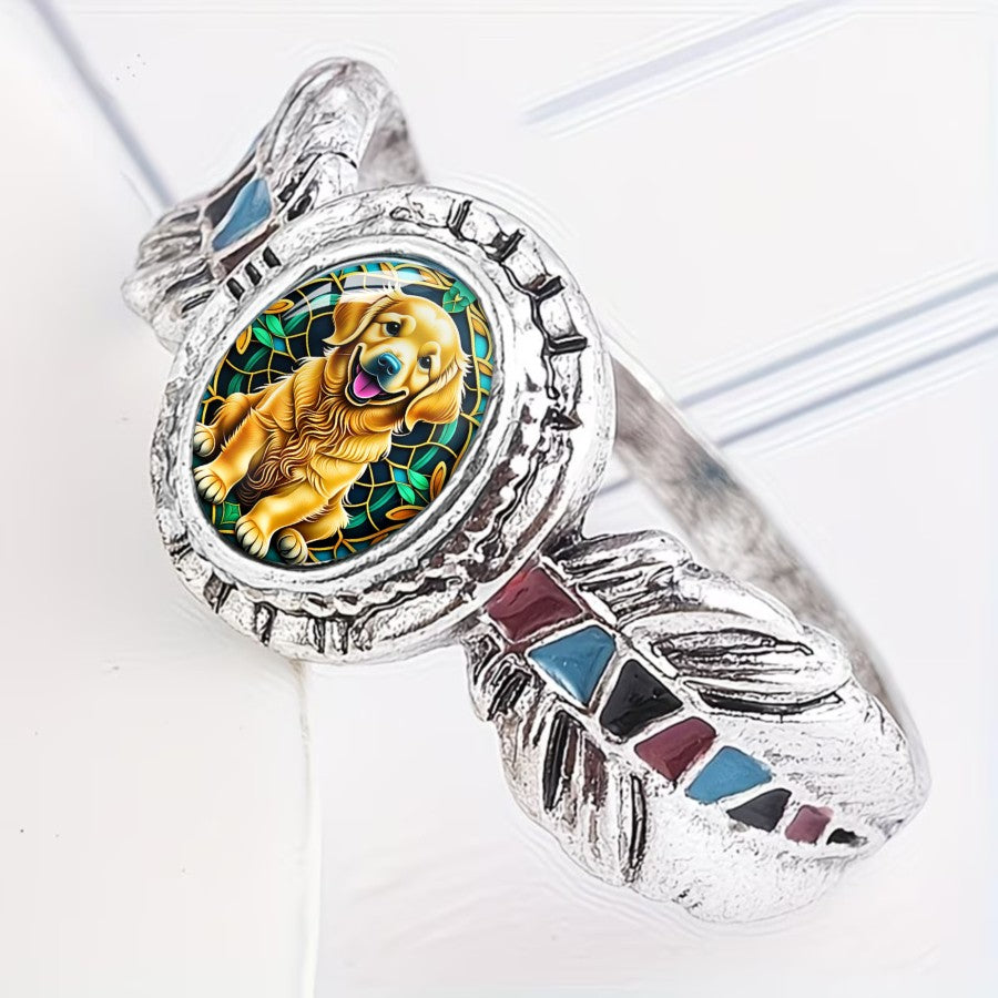 Golden Retriever Oval Ring