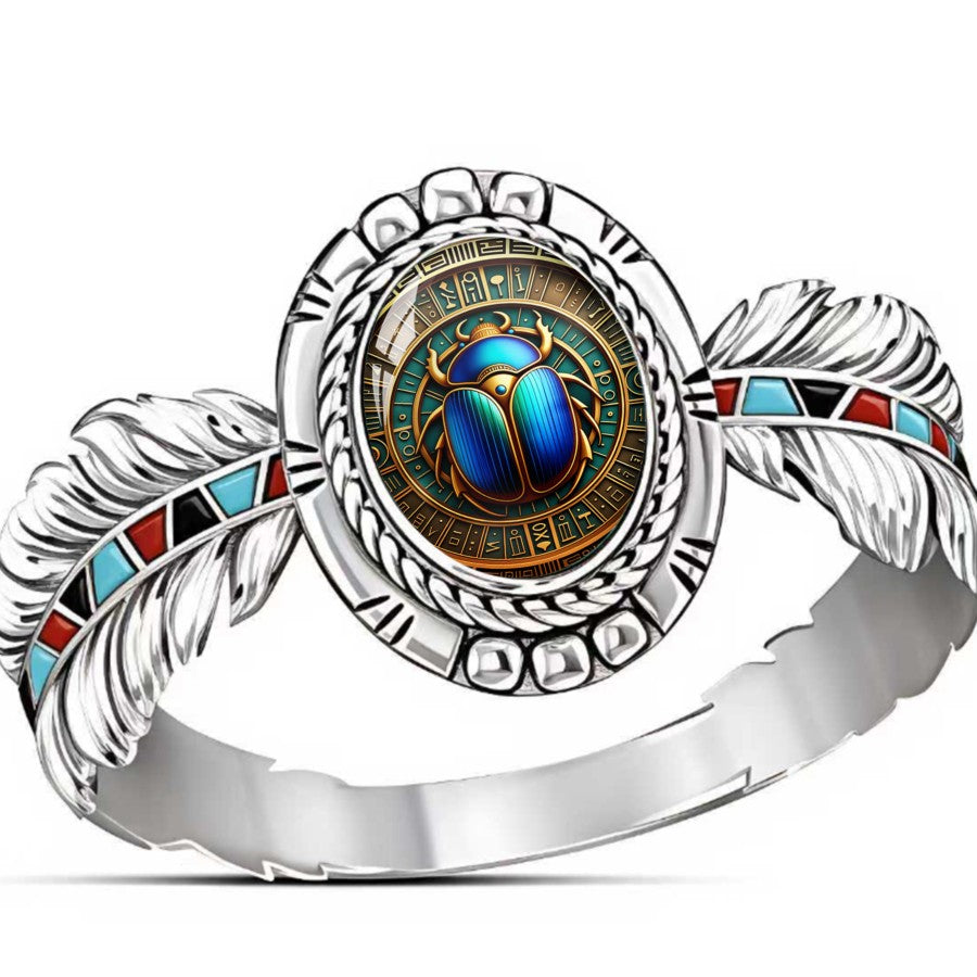 Scarab Beetle Statement Ring