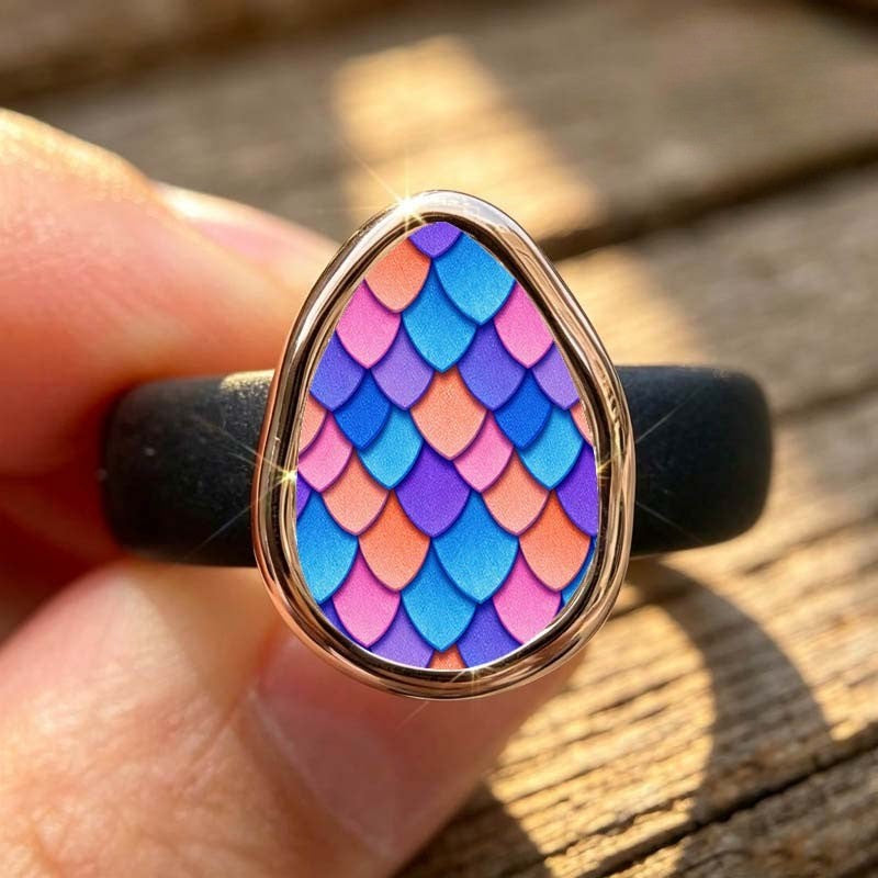 Colorful Fish Scale Ring