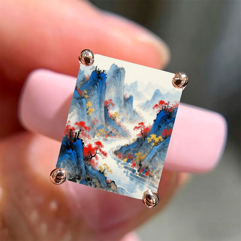Autumn Mountain Square Ring