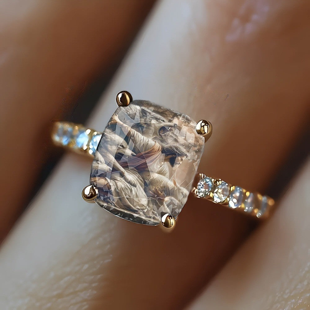 Wolf & Saint Square Ring
