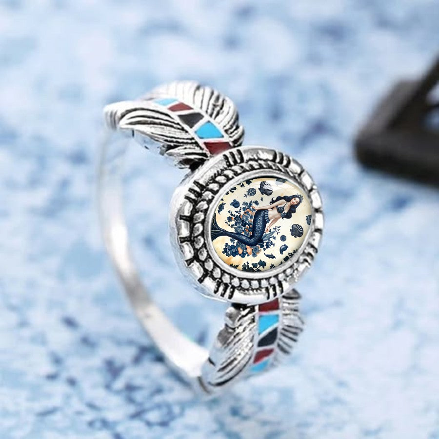 Mermaid Oval Statement Ring