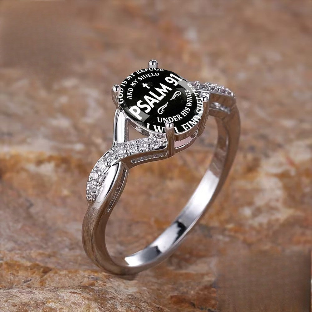 Psalm 91 Twisted Band Ring