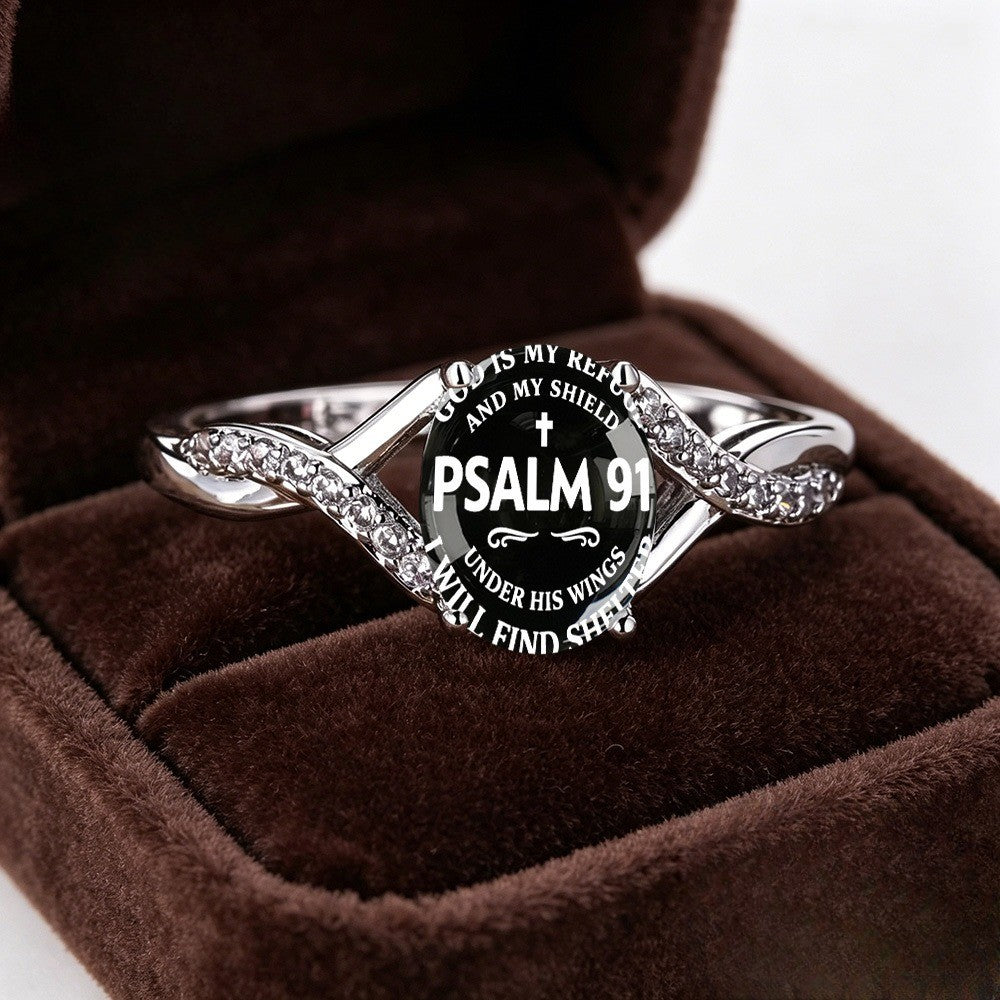 Psalm 91 Twisted Band Ring