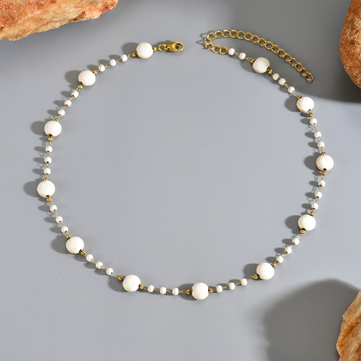 Cream Bead Necklace