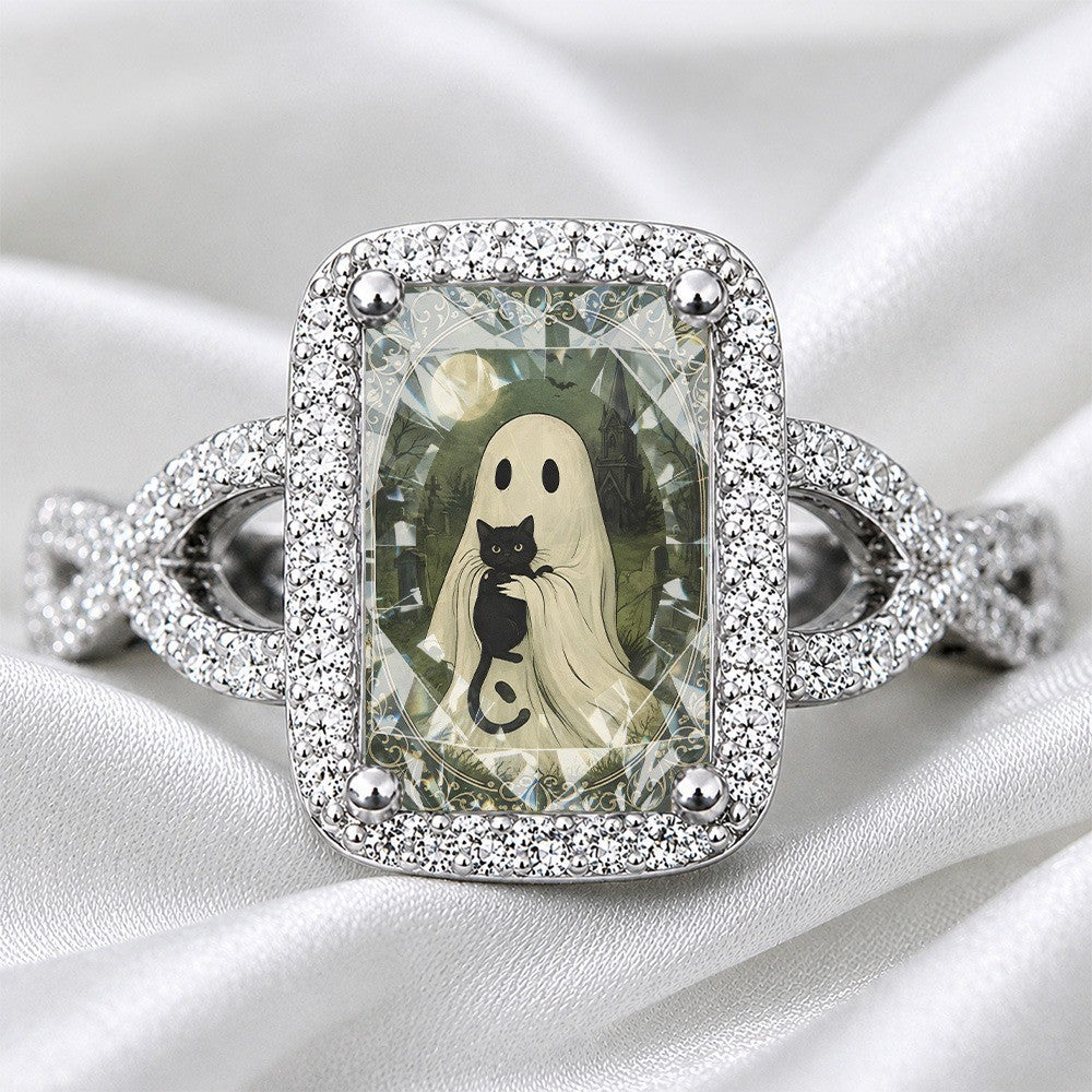 Black Ghost & Cat Square Ring
