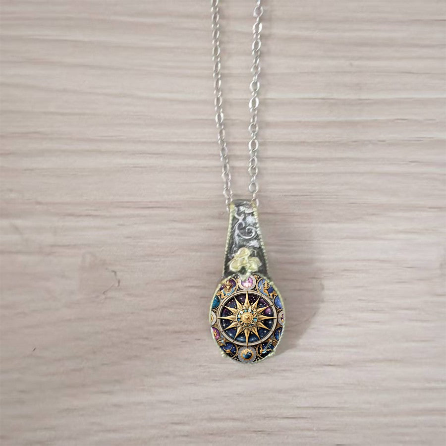 Celestial Compass Pendant Necklace