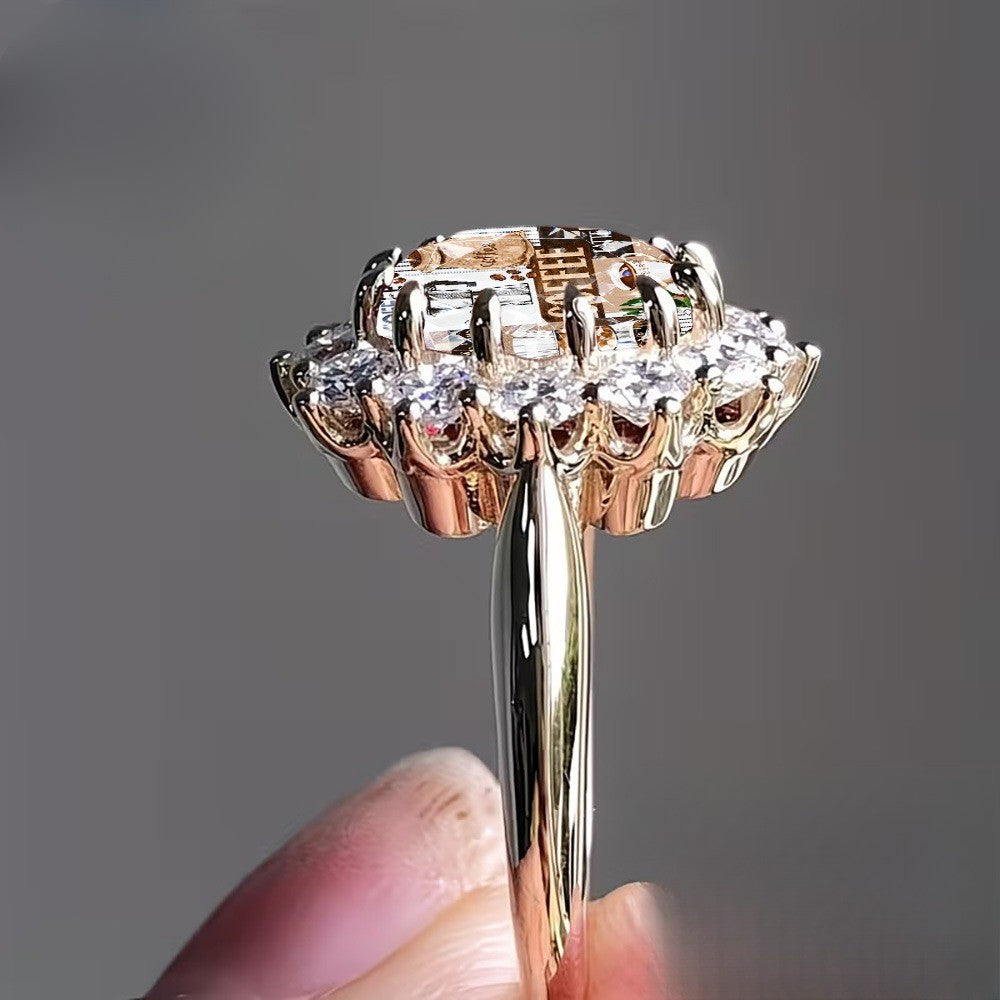 Coffee Collage Crystal Ring