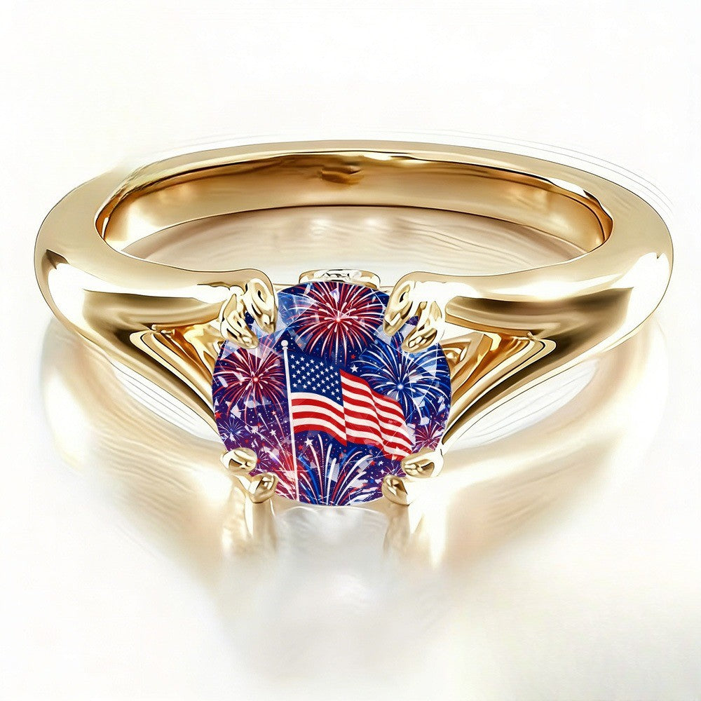 American Flag Firework Ring