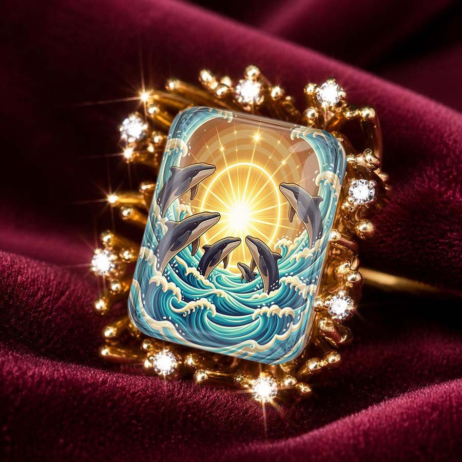 Dolphin Wave Square Ring