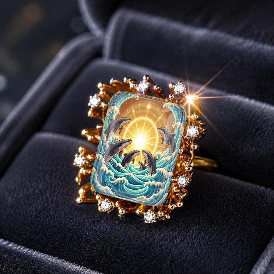 Dolphin Wave Square Ring