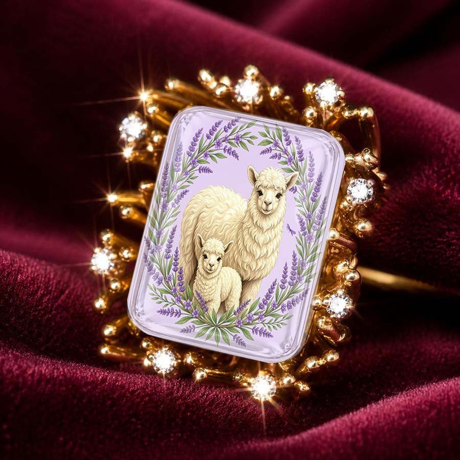 Lavender Alpaca Ring