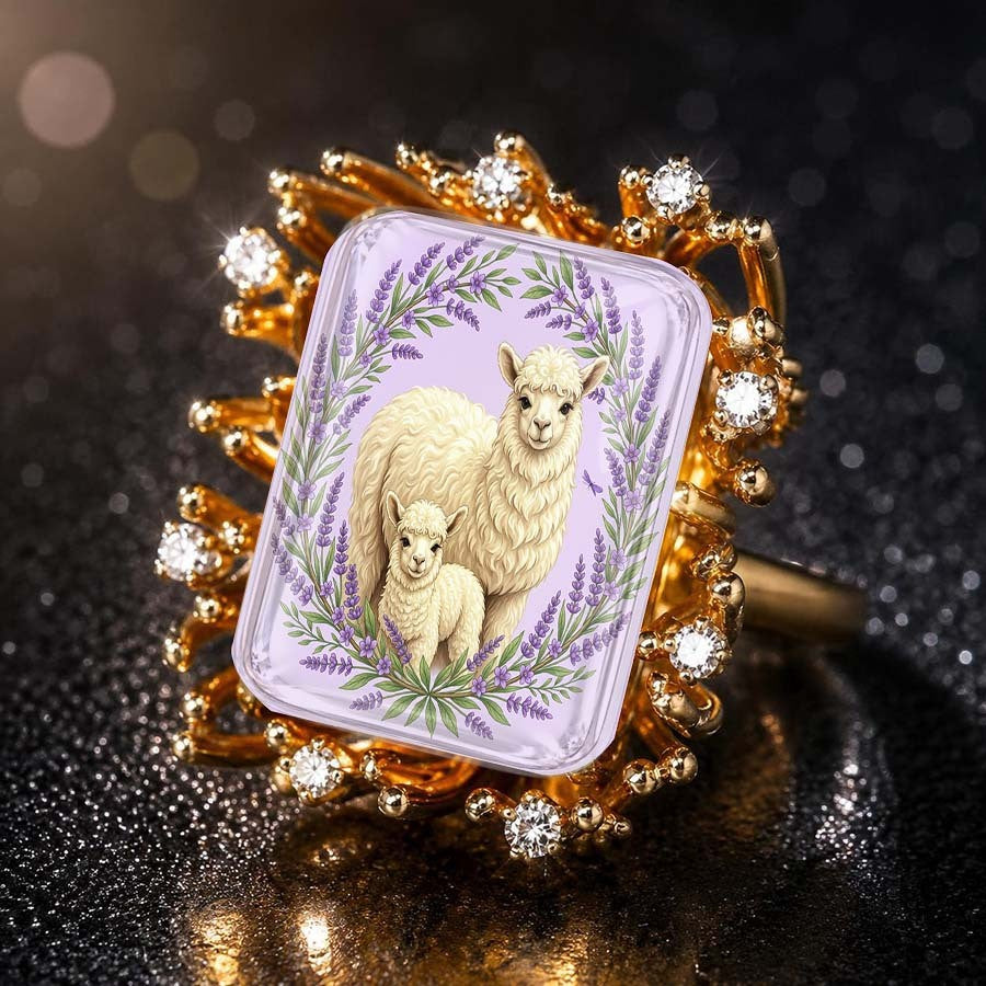 Lavender Alpaca Ring
