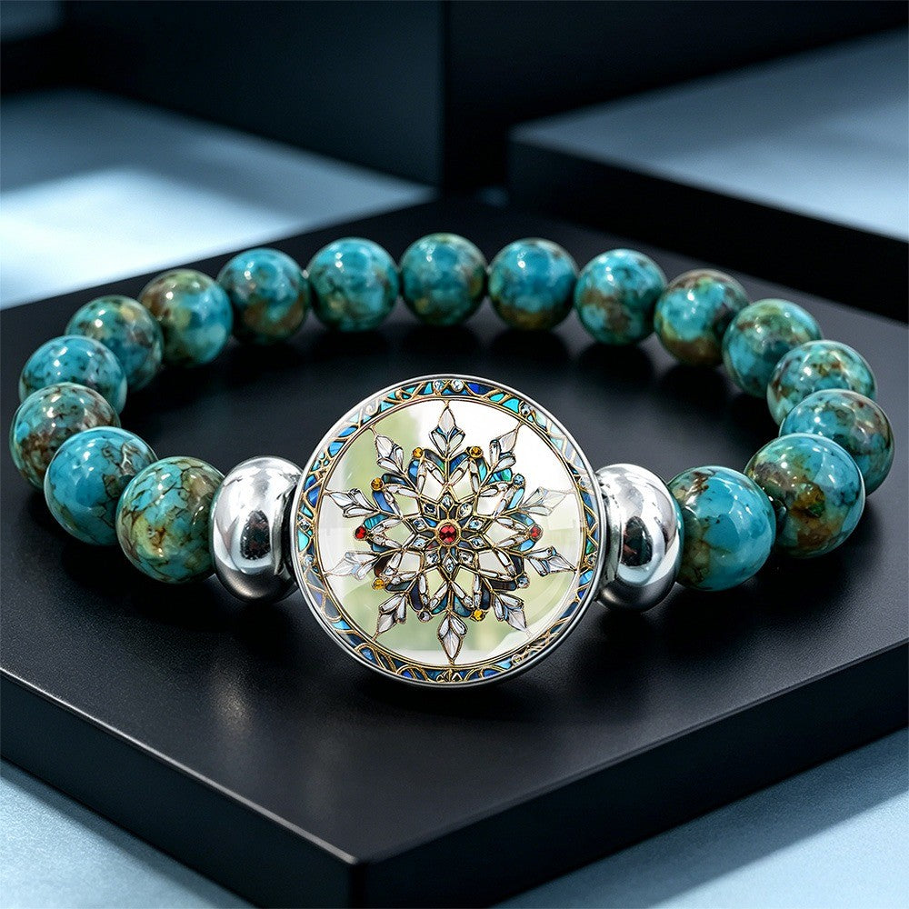 Turquoise Snowflake Bracelet