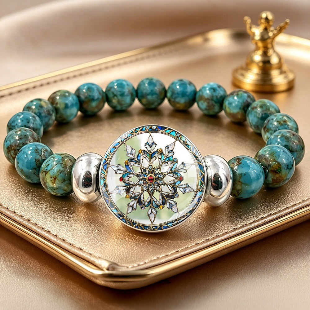 Turquoise Snowflake Bracelet