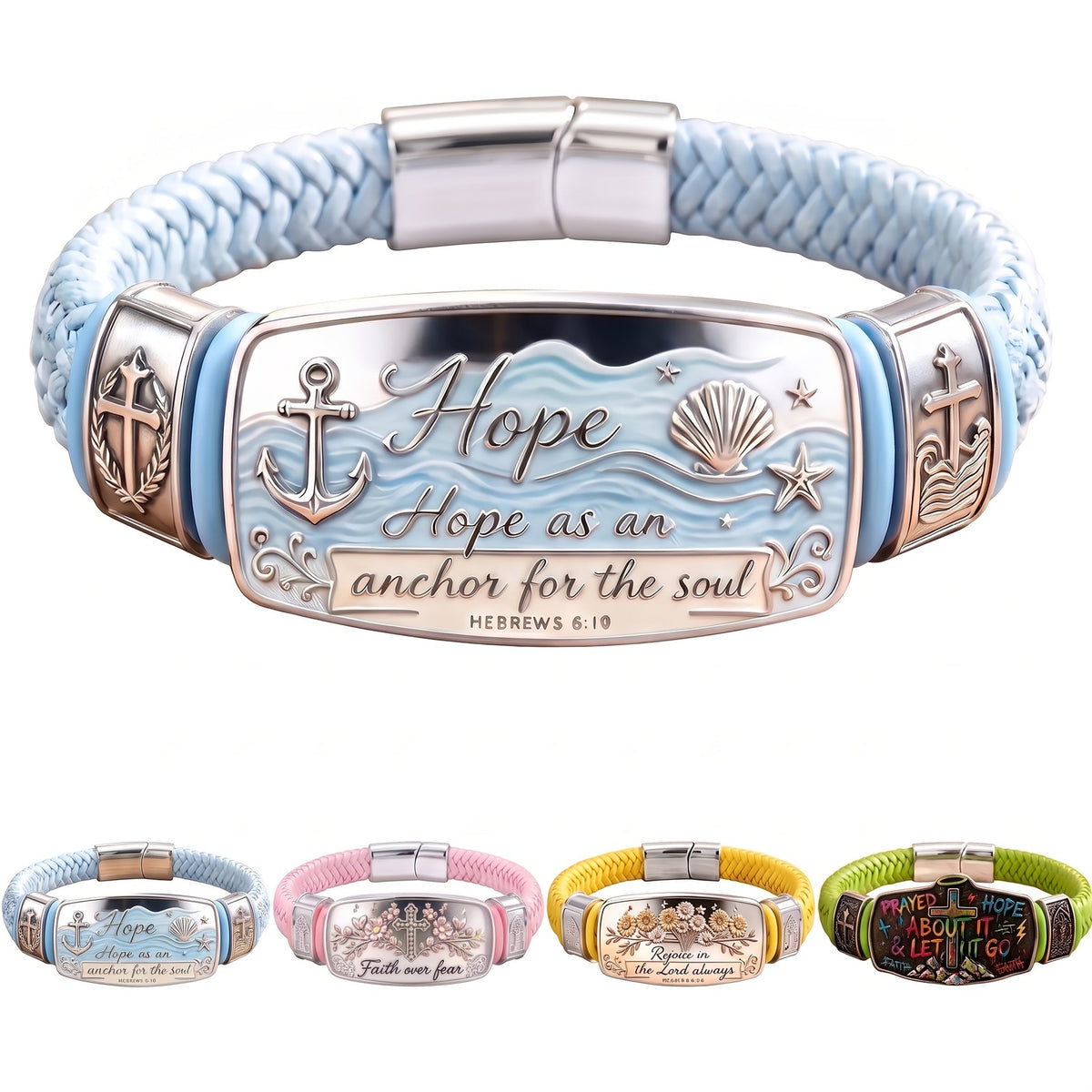 Hope Anchor Braided Bracelet