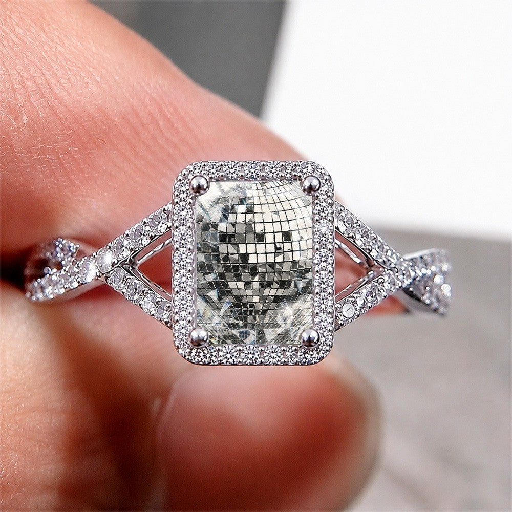 Square Mosaic Statement Ring