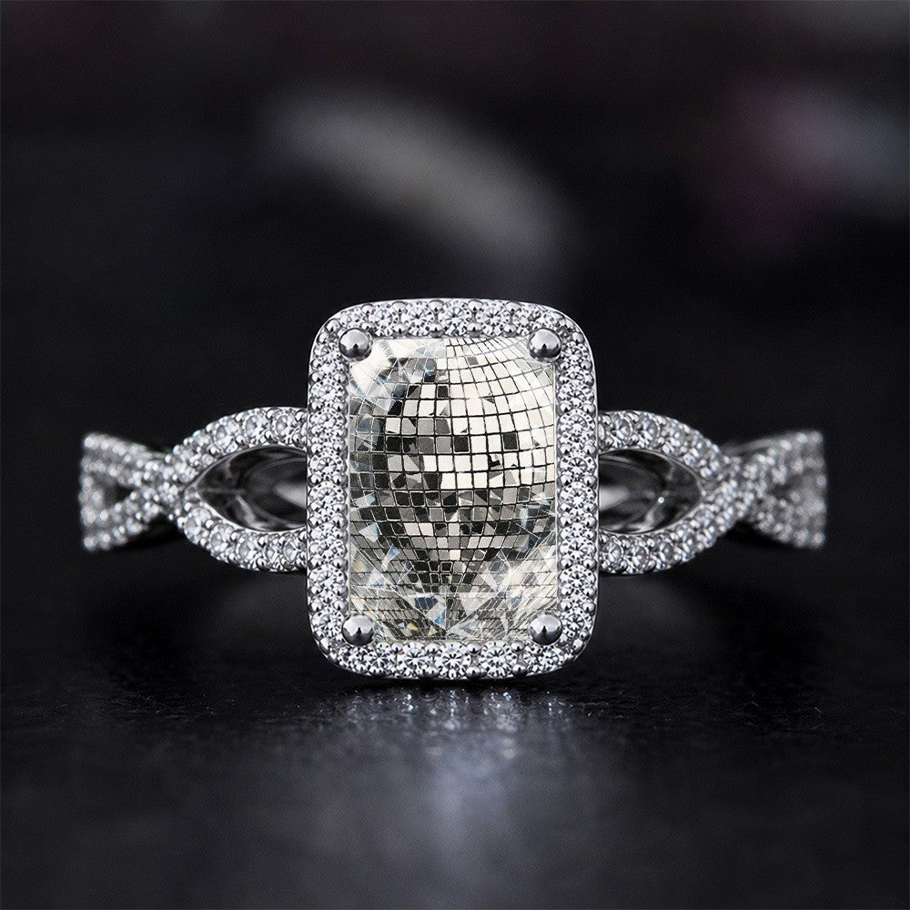 Square Mosaic Statement Ring