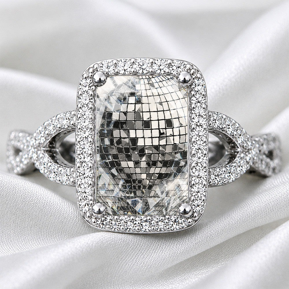 Square Mosaic Statement Ring