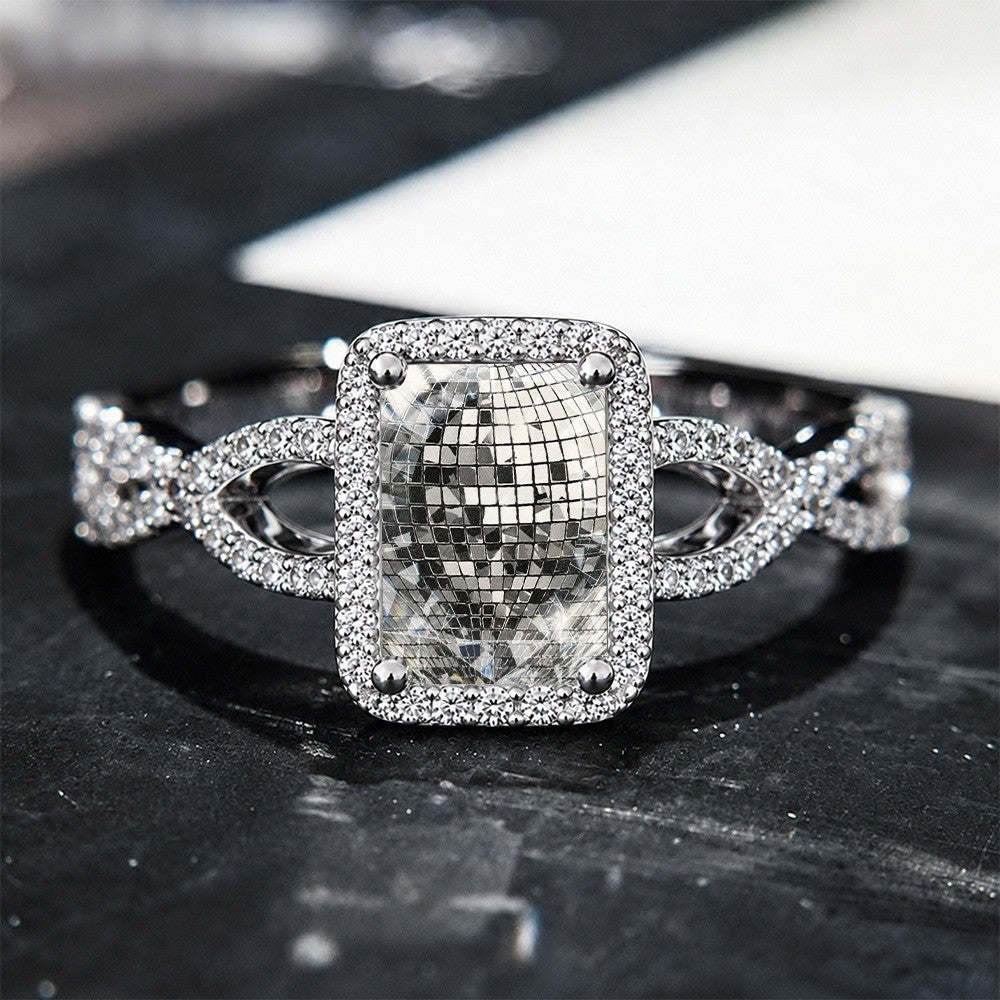 Square Mosaic Statement Ring