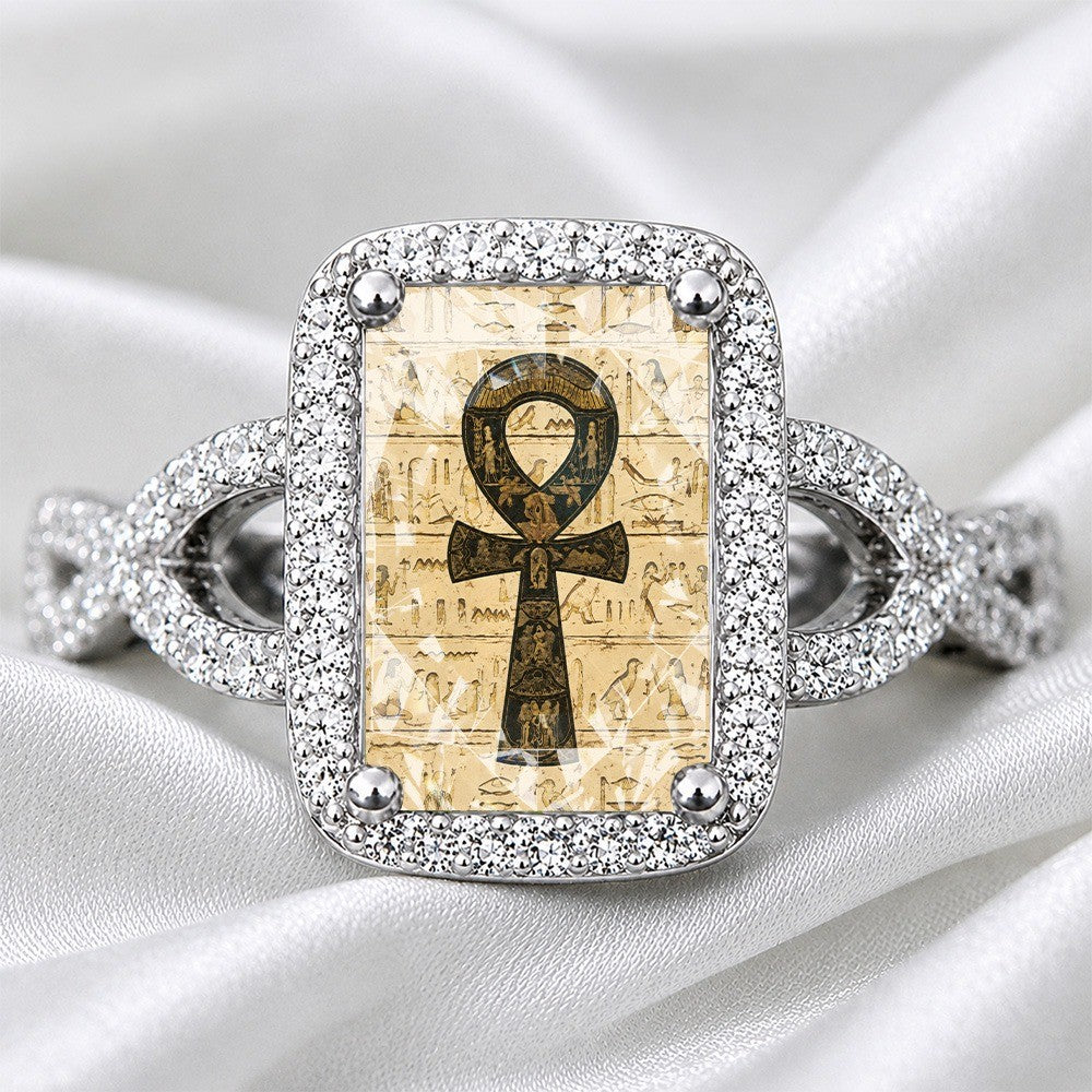 Ankh Square Statement Ring