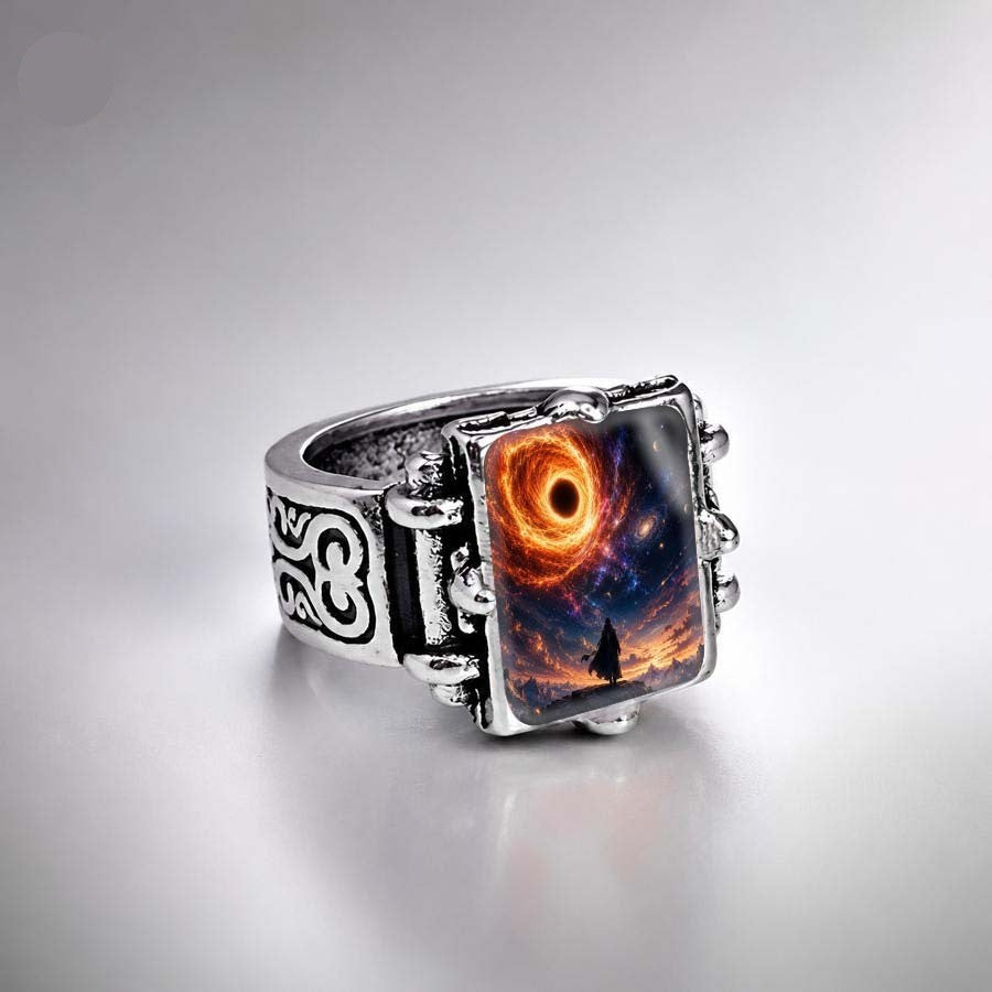 Black Hole Galaxy Square Ring