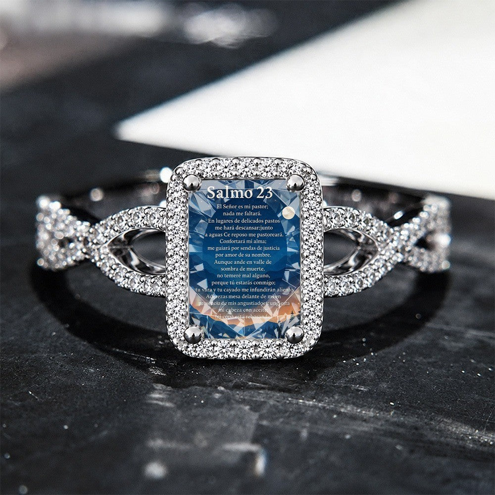 Psalm 23 Square Statement Ring