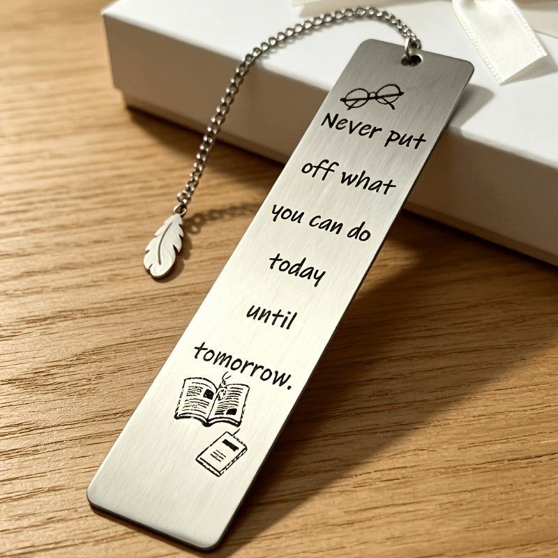 Glasses & Book Quote Bookmark