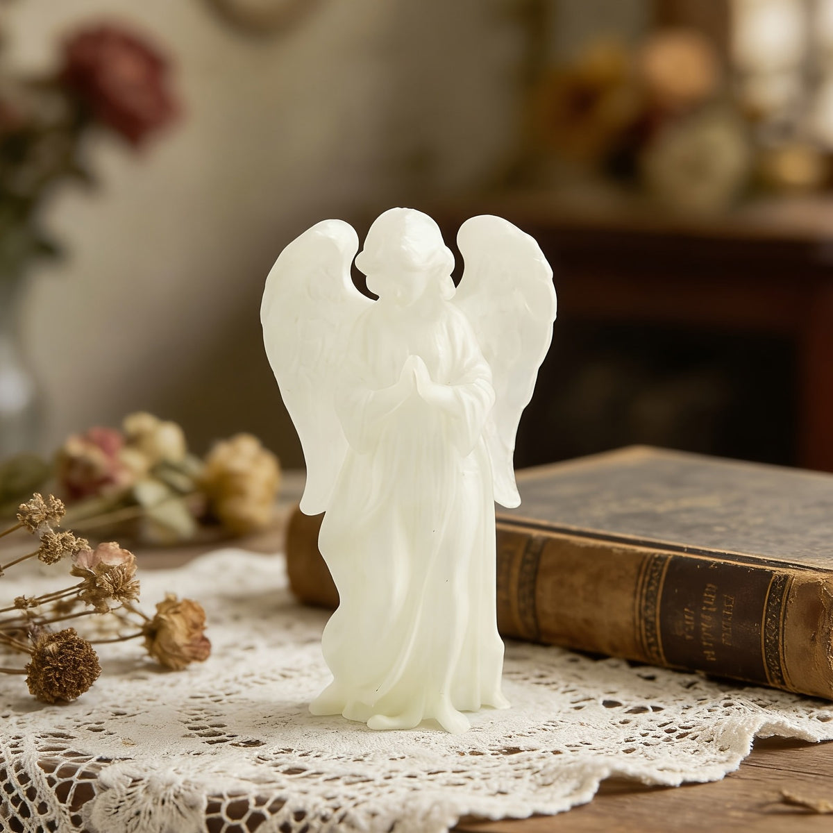 Glowing Angel Statue
