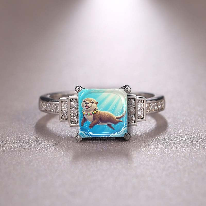 Swimming Otter Square Ring