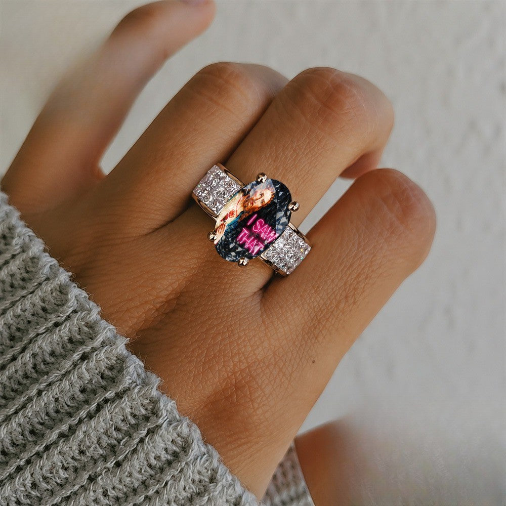 Neon Sacred Heart Statement Ring