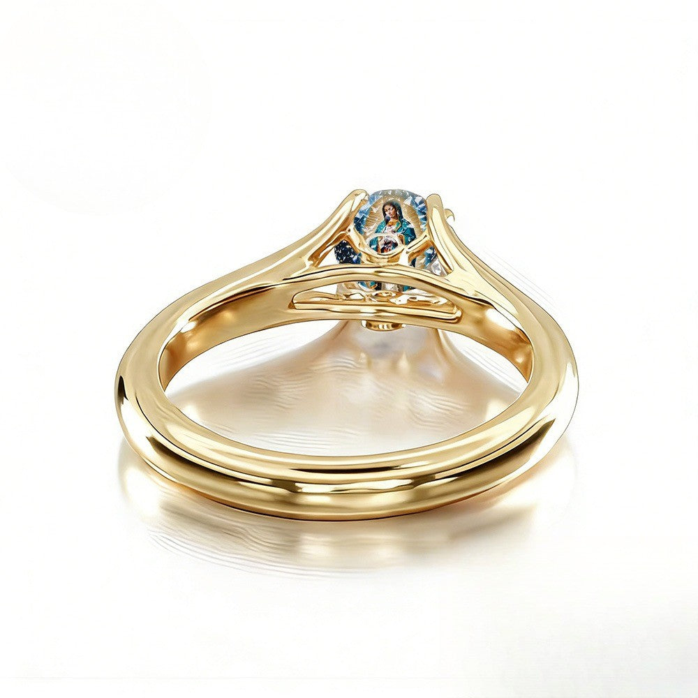 Virgin Mary Twisted Arm Ring