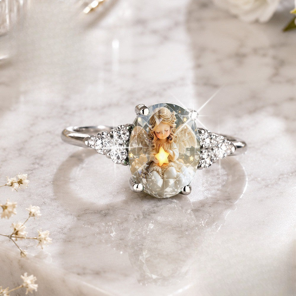 Angel Star Oval Ring