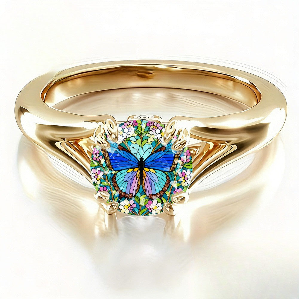 Colorful Butterfly Garden Ring