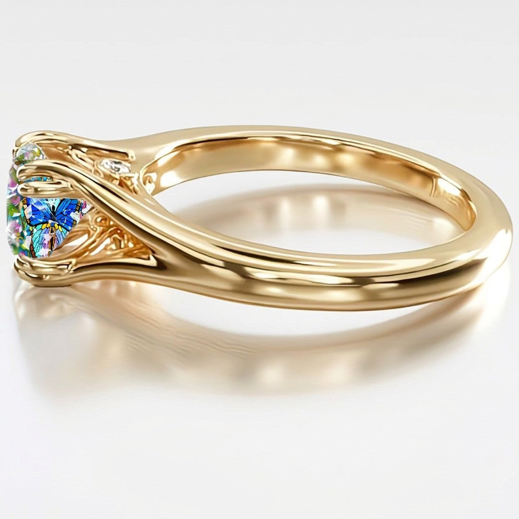 Colorful Butterfly Garden Ring