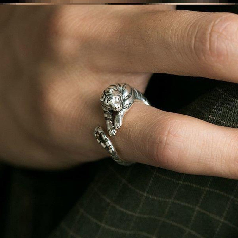 Striped Tiger Statement Ring