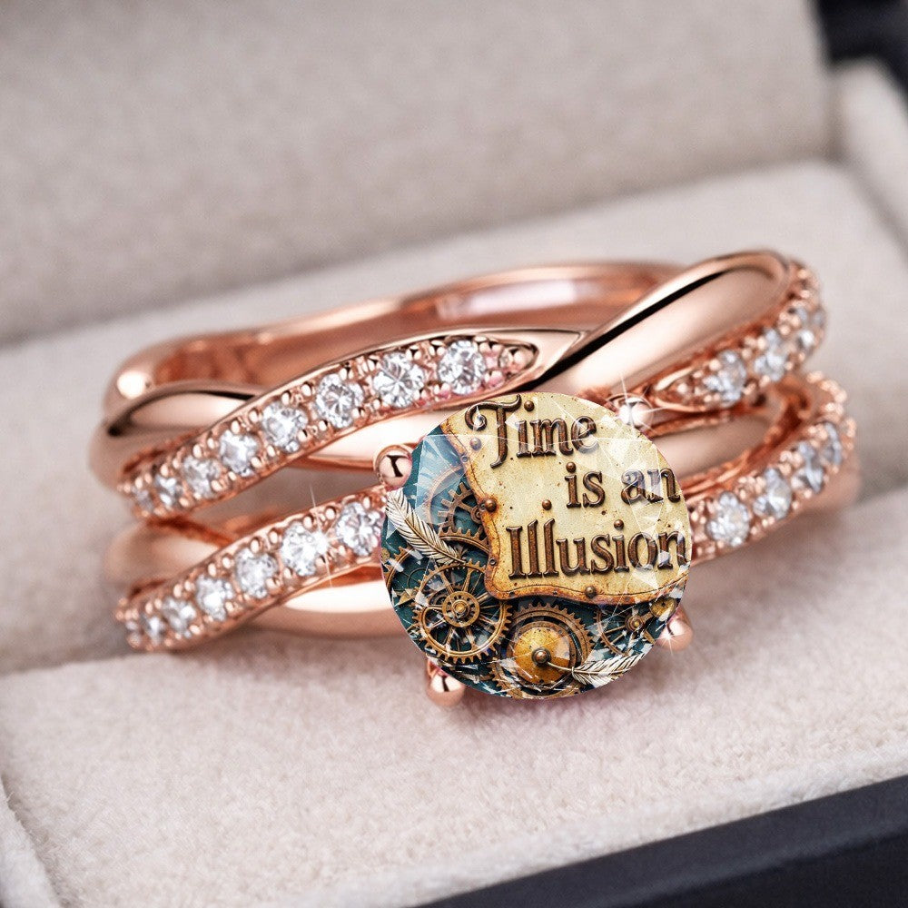 Steampunk Time Is An Illusion Ring