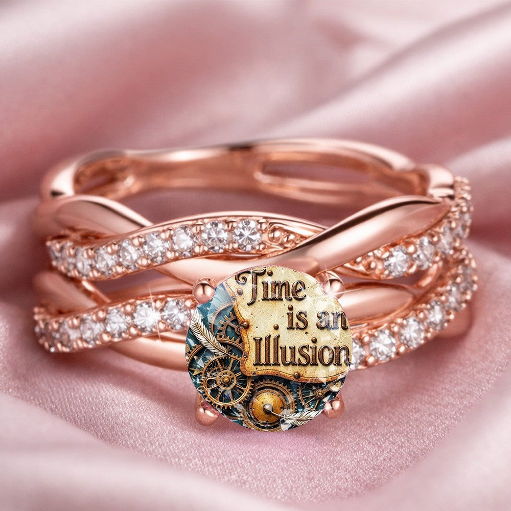 Steampunk Time Is An Illusion Ring