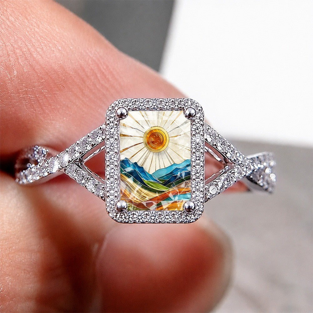 Sunrise Mountain Square Ring