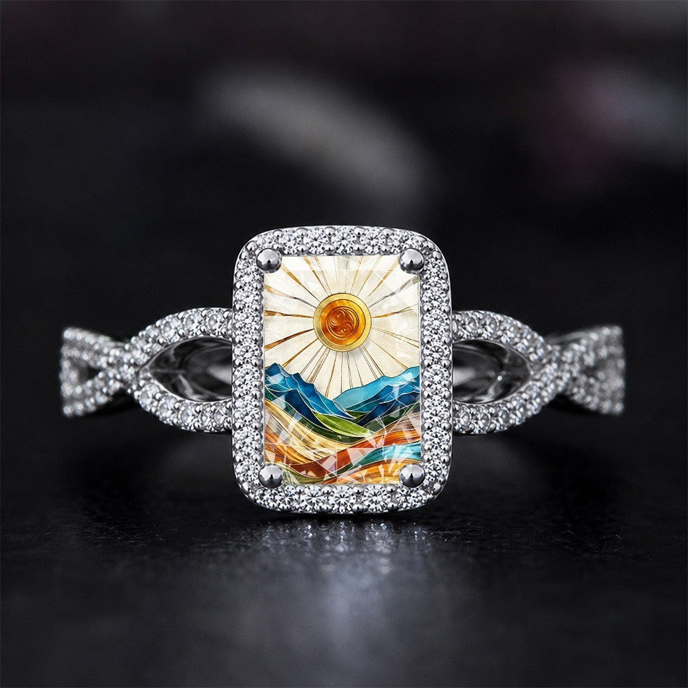 Sunrise Mountain Square Ring