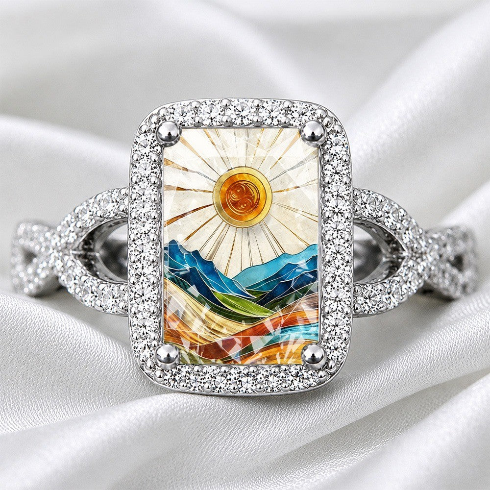 Sunrise Mountain Square Ring