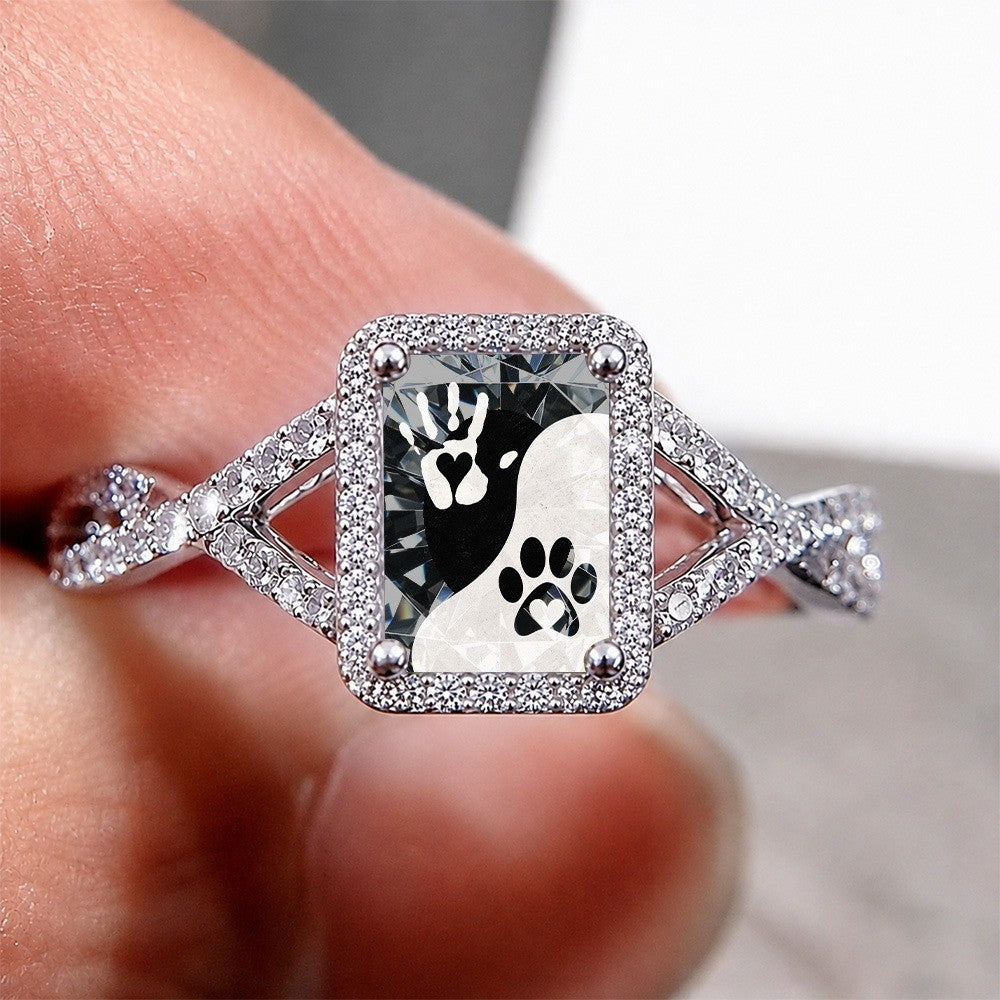 Paw & Handprint Square Ring