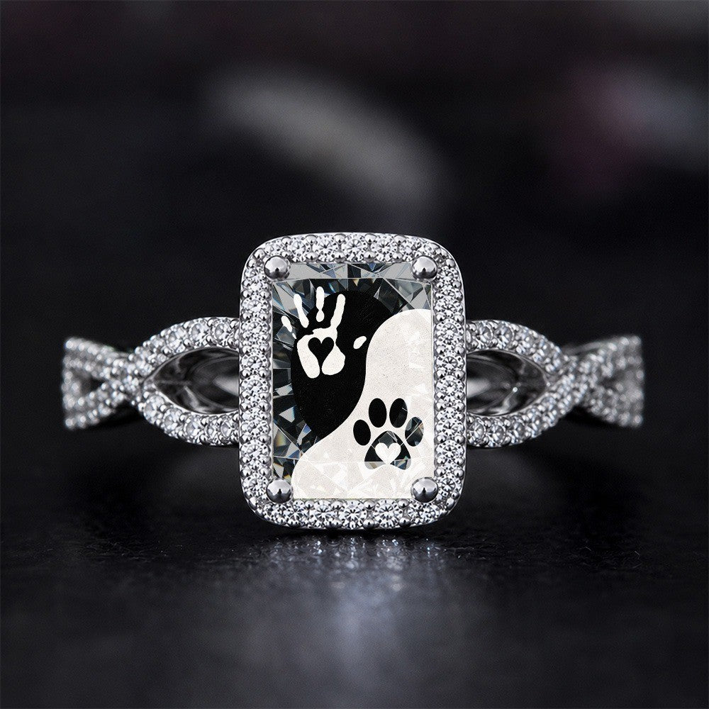 Paw & Handprint Square Ring